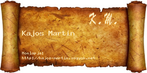 Kajos Martin névjegykártya